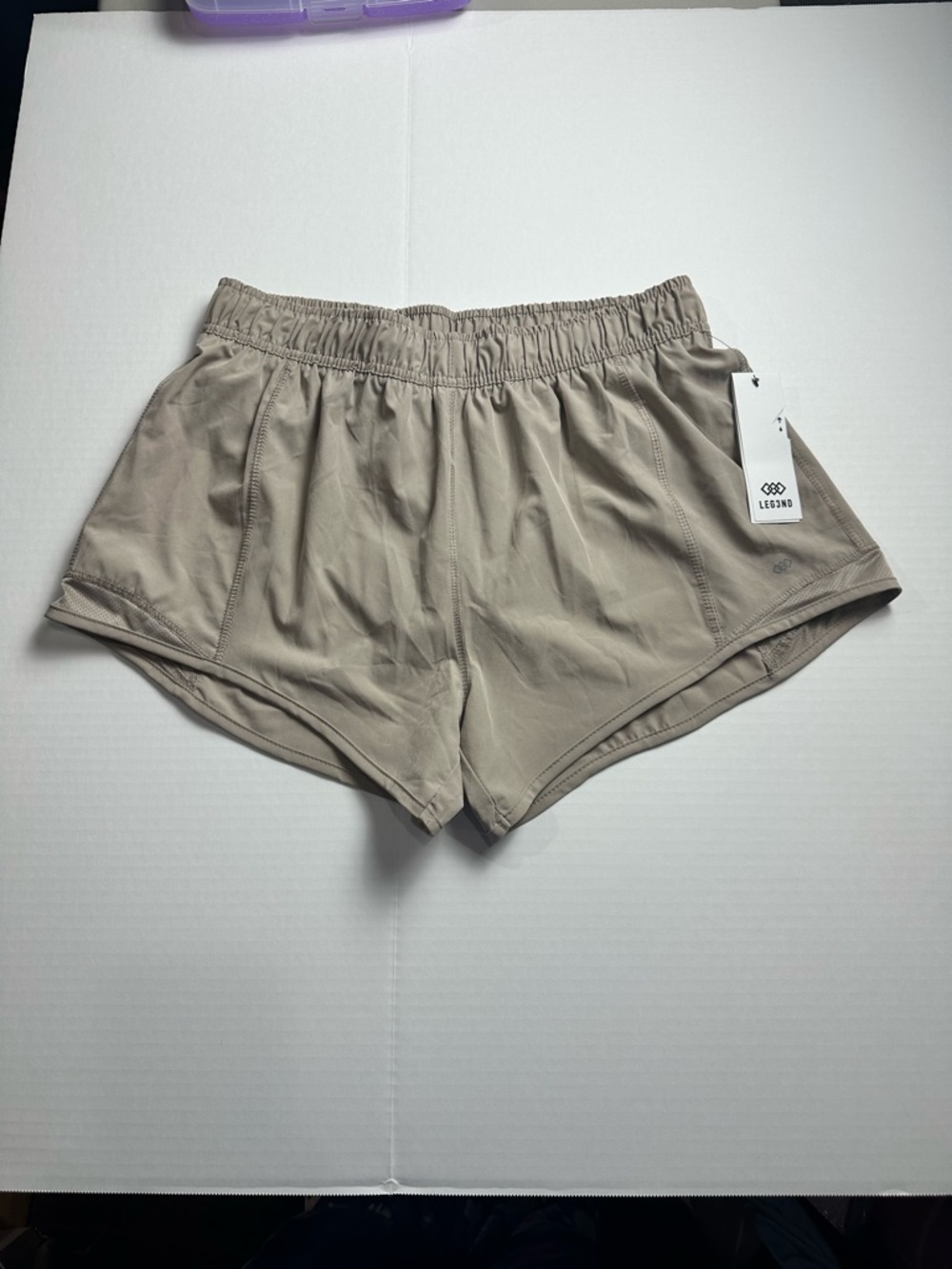 LEG3ND Women’s Tan Running Shorts NWT Size L
